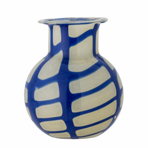 Kiran Vase, Blue, Glass