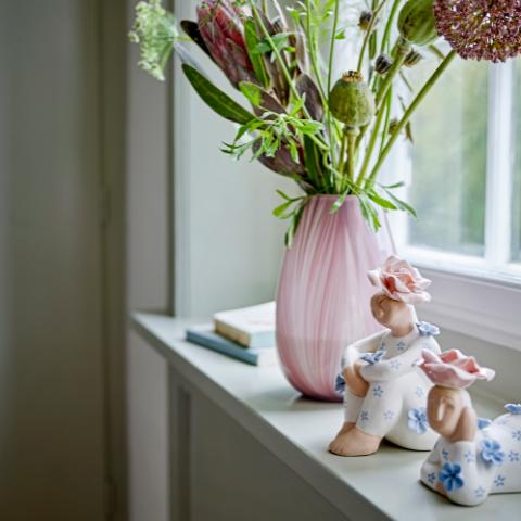 Ennis Vase, Rose, Verre