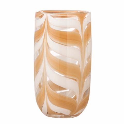 Taven Vase, Orange, Glass