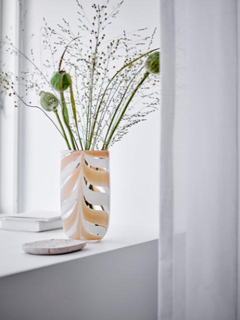 Taven Vase, Orange, Glass