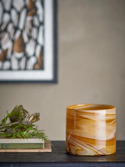 Sylas Fyrfadsstage, Orange, Glas