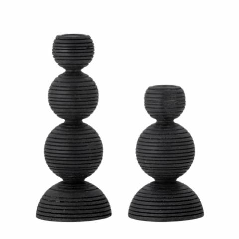 Kipp Candle Holder, Black, Pine