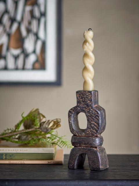 Sanah Candle Holder, Black, Cast Iron