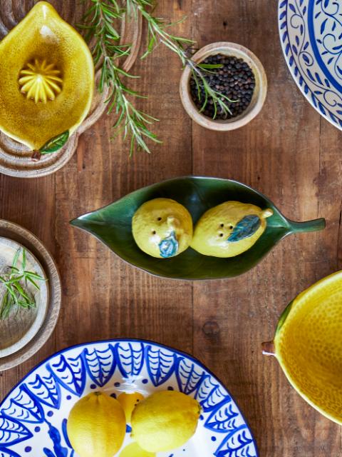 Limone Salt & Pepper Shaker Set, Yellow, Stoneware