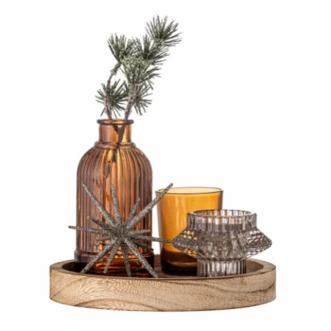 Sanga Plateau avec photophore, Marron, Verre