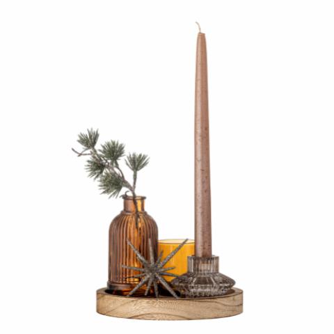 Sanga Tray w/Votive, Brown, Glass