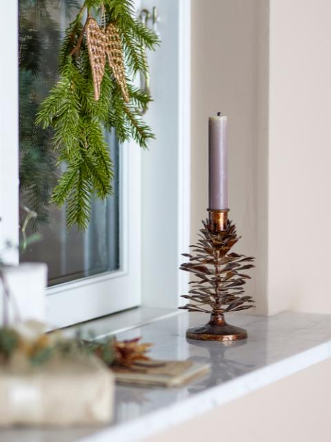 Mirabel Candle Holder, Gold, Metal