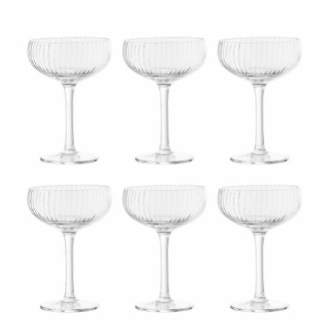 Astrid Champagne Glass, Multipack, Clear, Glass