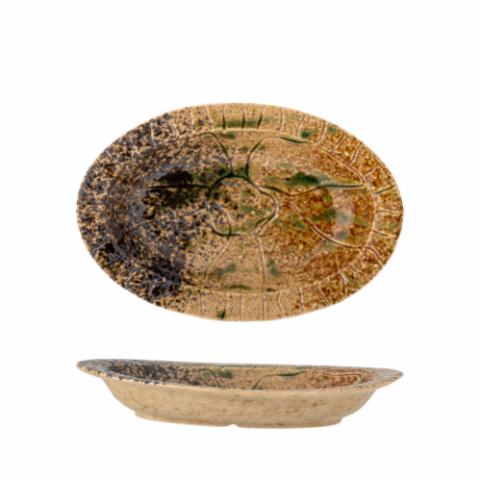 Larken Serving Plate, Grey, Stoneware