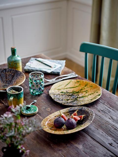 Larken Serving Plate, Grey, Stoneware
