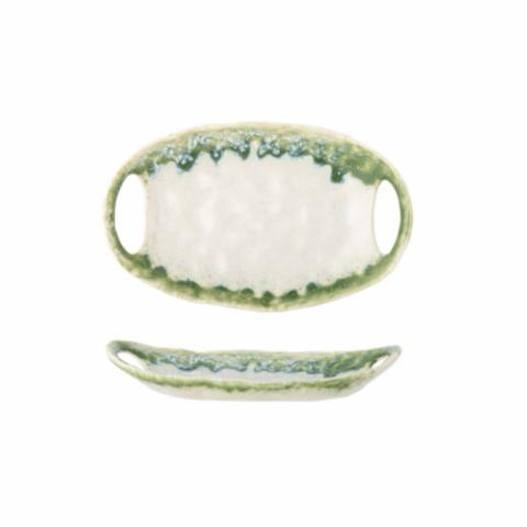 Prim Serving Plate, Green, Stoneware