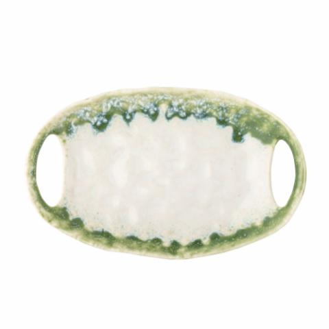 Prim Assiette de service, Verte, Grès