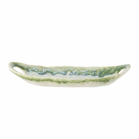 Prim Serving Plate, Green, Stoneware