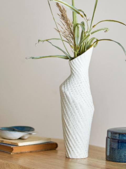 Fikla Vase, White, Stoneware