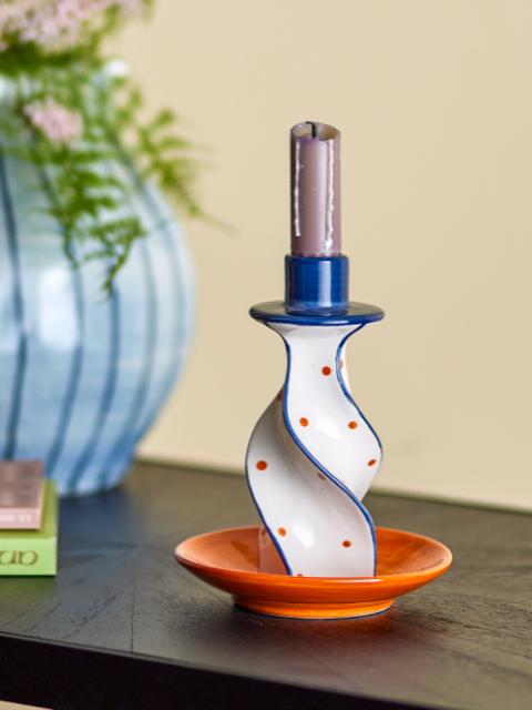 Kairi Candle Holder, Multi, Stoneware