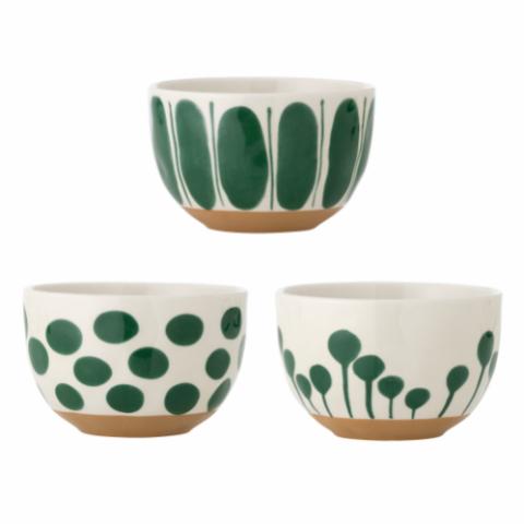 Linora Bowl, Green, Stoneware
