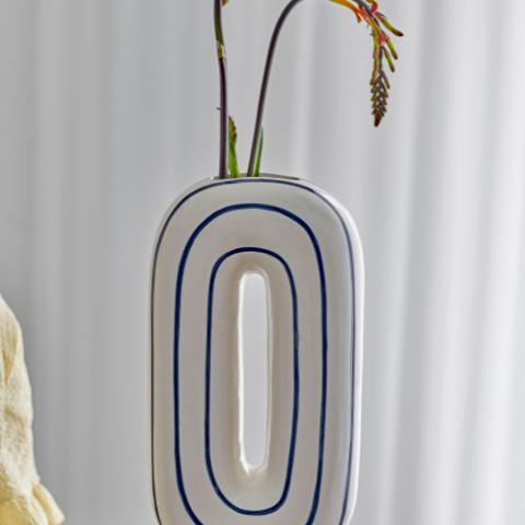 Mae Vase, Bleu, Céramique