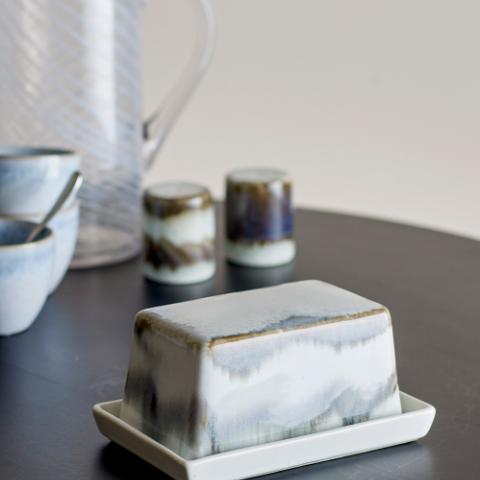 Paula Butter Box, Grey, Stoneware