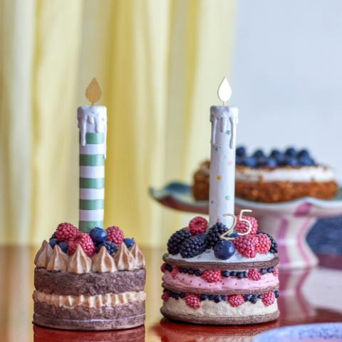 Hooray Décoration d'anniversaire, Multicolore, Polyrésine