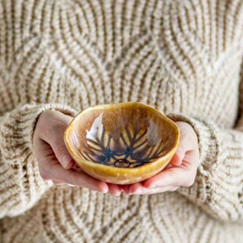 Acco Skål, Brun, Stentøj