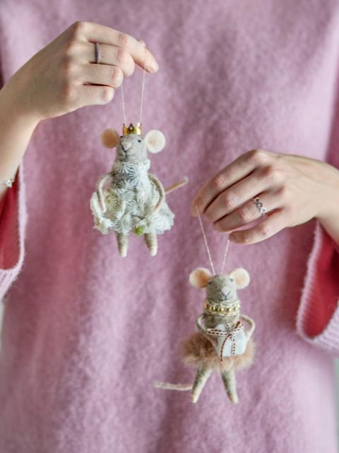 Peo Ornament, Braun, Wolle