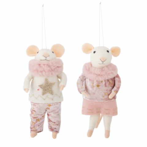 Peo Ornament, Rosa, Uld