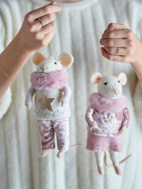 Peo Ornament, Rosa, Uld