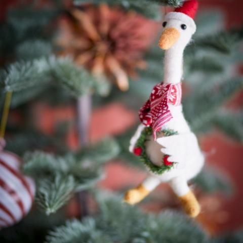 Arlo Ornament, White, Wool