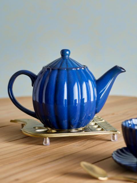 Latina Teekanne, Blau, Steingut