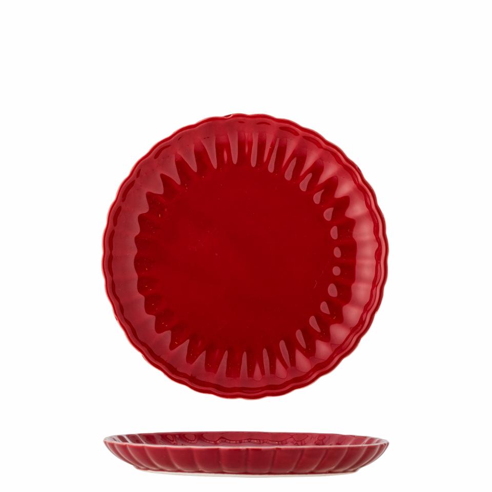 Latina Plate, Red, Stoneware