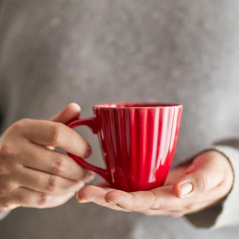 Latina Tasse, Rouge, Grès