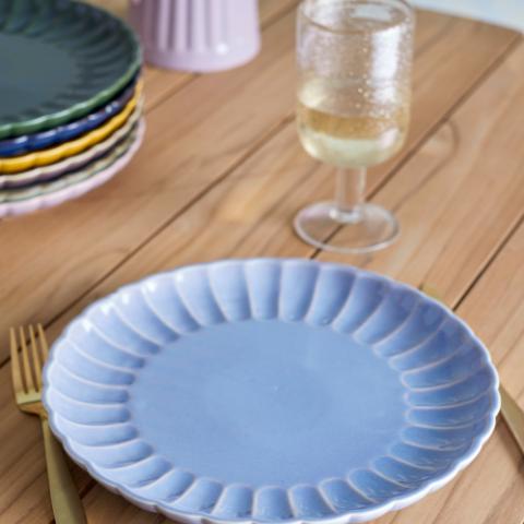 Latina Assiette, Bleu, Grès