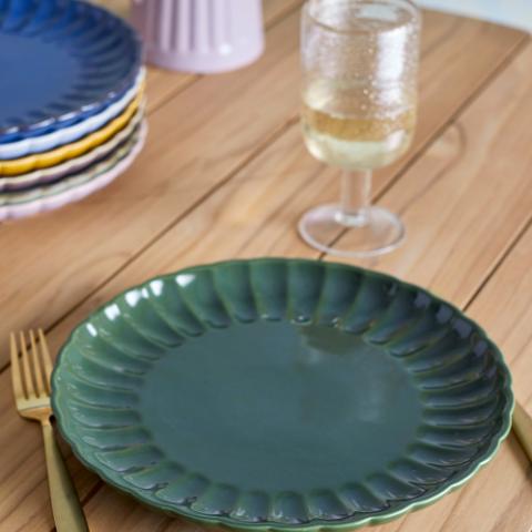 Latina Assiette, Verte, Grès