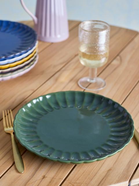 Latina Assiette, Verte, Grès