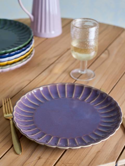 Latina Plate, Purple, Stoneware