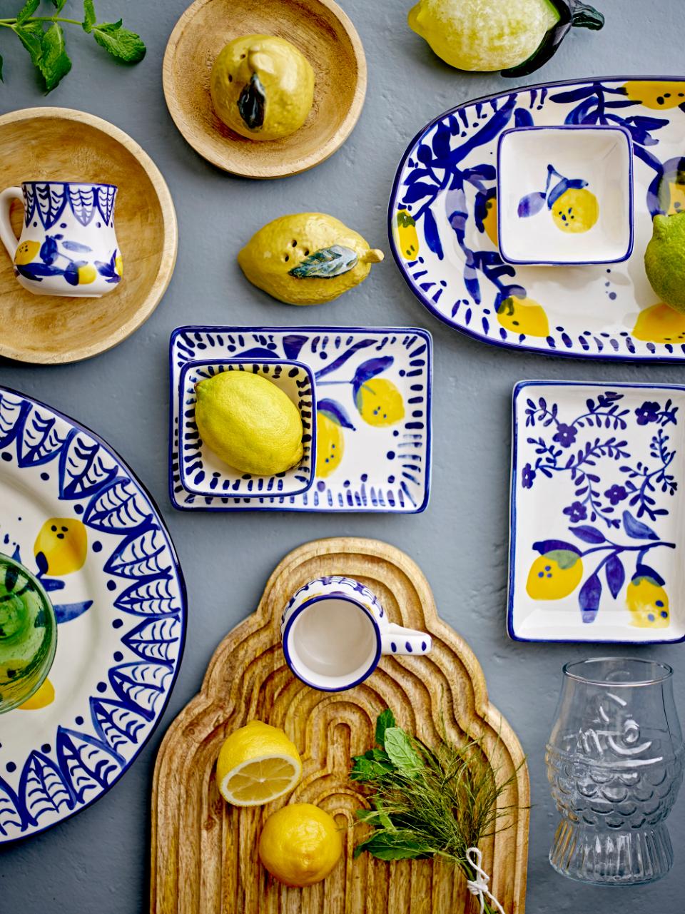Maxima Schale, Blau, Steingut