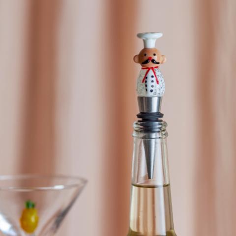 Lynn Bouchon à vin, Multicolore, Verre