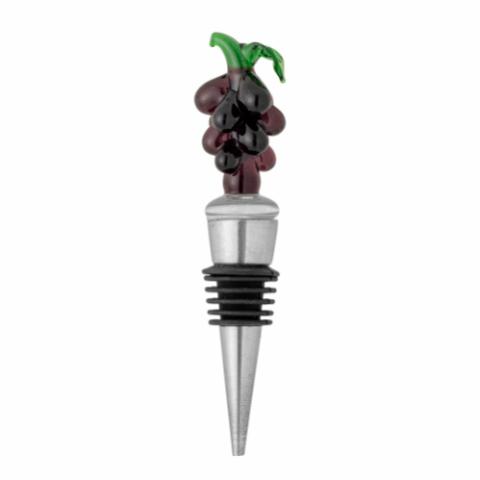 Lynn Wine Stopper, Purple, Glass