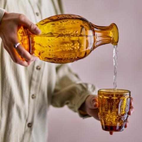 Theon Carafe & Verre, Jaune, Verre