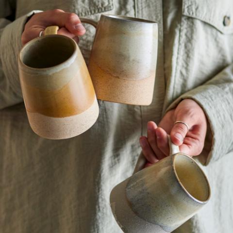 Soleia Mug, Marron, Grès