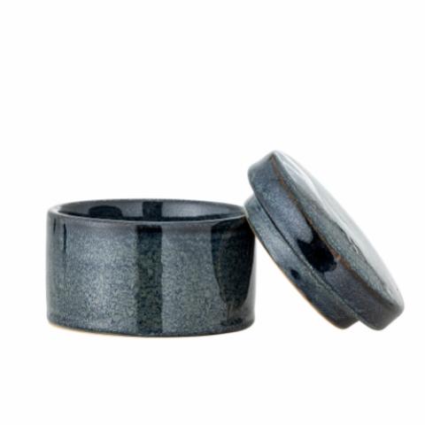 Khai Jar w/Lid, Blue, Stoneware