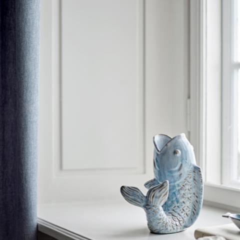 Hiro Vase, Bleu, Grès