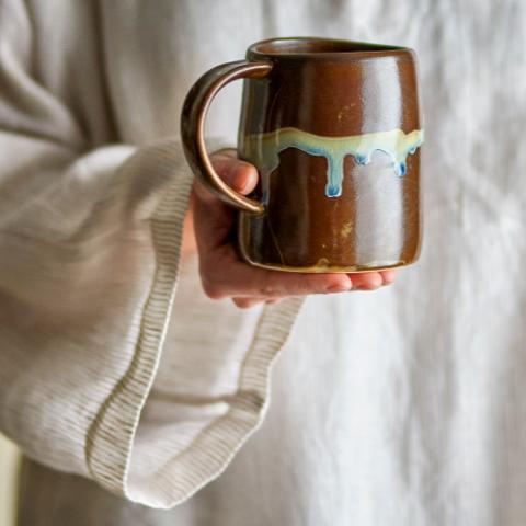 Yori Mug, Marron, Grès
