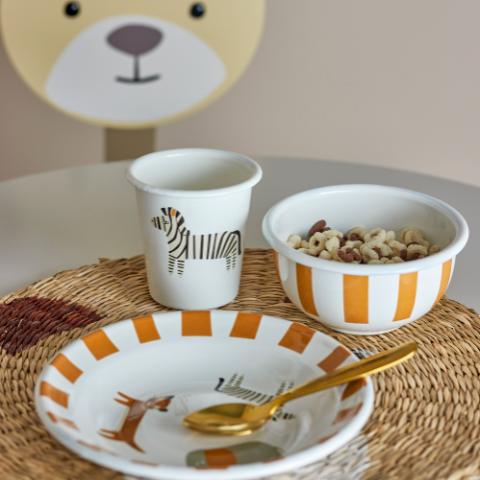 Jesse Ensemble de vaisselle, Orange, Fer