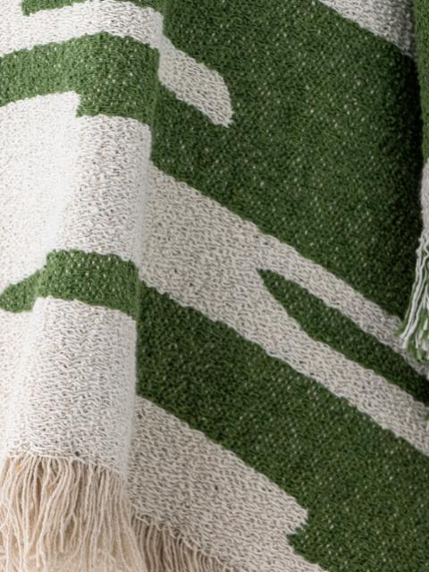 Haxby Throw, Green, Recycled Cotton