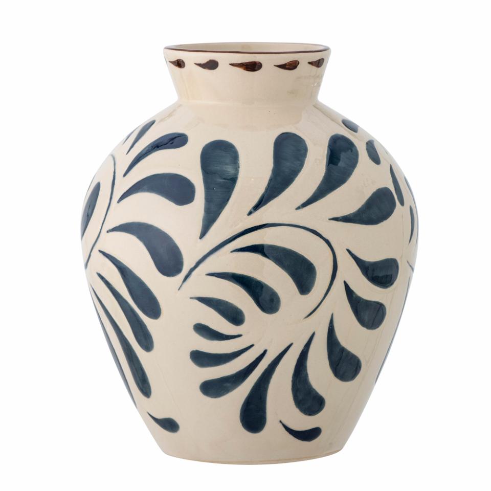 Heikki Vase, Blau, Steingut