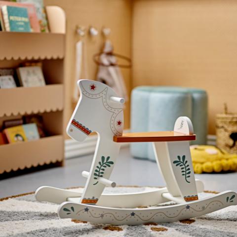 Ruddy Jouet à Bascule, Cheval, Blanc, MDF