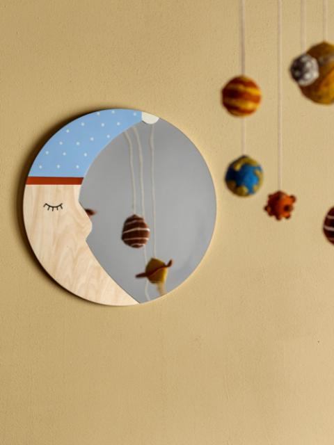Moony Wall Mirror, Nature, FSC®100% Plywood