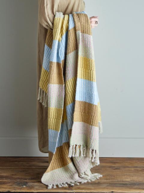 Isnel Decke, Bunt, Recycelte Baumwolle