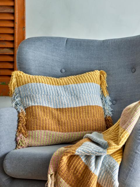 Isnel Throw, Yellow, Recycled Cotton